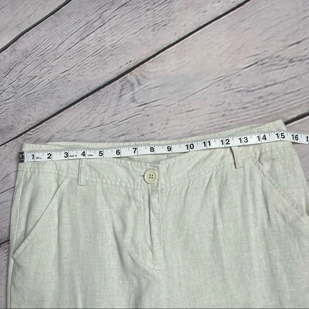 BCBG MaxAzria linen beige summer lightweight pants, size 4 - Picture 9 of 12